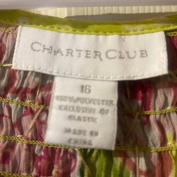 Charter Club Blouse Size 16 100% Polyester 5/$25 - Picture 4 of 4
